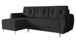 Ecksofa Palermo L Cord Schwarz