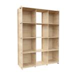 Regal Zimba Schraubloses Design Braun - Holzwerkstoff - 30 x 132 x 93 cm