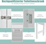 Toilettenschrank Hochschrank Weiß - Holzwerkstoff - 24 x 172 x 71 cm