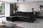 Ecksofa FIX Schwarz - Ecke davorstehend links