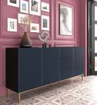 Kommode RavennaF 200x42x87 Schwarz - Blau - Gold