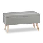 Banquette de rangement Gris - Marron clair