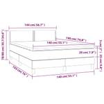 Boxspringbett 3017287-7 Hellgrau - 144 x 193 cm