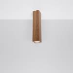 Deckenleuchte Keke Braun - Kunststoff - Massivholz - 6 x 30 x 6 cm