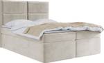 Boxspringbett mit Topper NESTEA Beige - Breite: 200 cm - H4