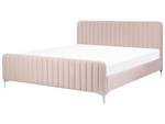 Lit double LUNAN Rose foncé - Largeur : 186 cm