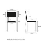 Lot de 4 chaises industriel-vintage Blanc - Bois massif - Bois/Imitation - 40 x 85 x 40 cm