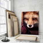 Leinwandbild Fox & Butterfly 60 x 90 cm