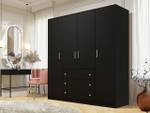 Kleiderschrank Retro D4 Schwarz