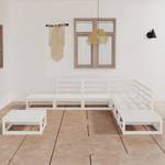 Garten-Lounge-Set (8-teilig) 3009920-1 Weiß - Massivholz - Holzart/Dekor - 70 x 30 x 70 cm