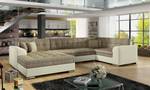 Ecksofa  DAMA Beige - Ecke davorstehend links - Schlaffunktion davorstehend links