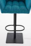 Tabouret de bar Damaso Turquoise - Noir