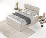 Premium Boxspringbett Lontano Beige - Breite: 142 cm