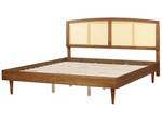 Doppelbett VARZY Braun - Massivholz - 185 x 149 x 204 cm