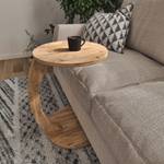 Table d’appoint Holeby ronde naturel Marron