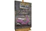 Tableau métallique 3D Pink Ride Rose foncé - Métal - 60 x 90 x 6 cm