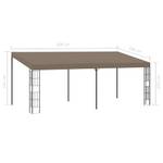 Wand-Pavillon 3005320 Taupe - Tiefe: 600 cm