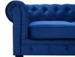 Set de canapés CHESTERFIELD Bleu - Bleu marine - Chêne foncé - 201 x 70 x 75 cm