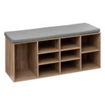 Schuhregal gepolstert Braun - Holzwerkstoff - 34 x 49 x 105 cm