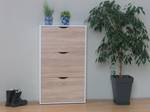 Schuhschrank Napoli Weiß - Holz teilmassiv - 70 x 139 x 24 cm