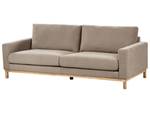 3-Sitzer Sofa SIGGARD Beige - Eiche Hell - Taupe