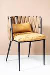 Chaise à accoudoirs Cheerio Jaune - Textile - 55 x 75 x 52 cm