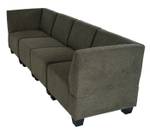 Modular 4-Sitzer Sofa Couch Lyon Braun - Textil - 258 x 76 x 72 cm
