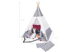 Zelt Tipi Jakara Braun - Grau - Holzwerkstoff - 120 x 155 x 120 cm