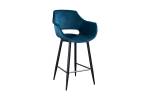 Tabouret de bar ZAJA Velvet 76cm Bleu