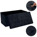 Sitzbank Sitzhocker Sitzwürfel Fußhocker Schwarz - Textil - 10 x 45 x 85 cm