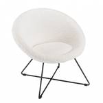 Sessel aus weißem  gekreuzten Weiß - Textil - 62 x 71 x 72 cm
