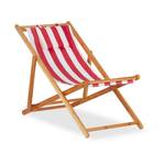 Chaise pliante lot de 2 Rouge - Blanc - Bambou - Textile - 55 x 79 x 90 cm