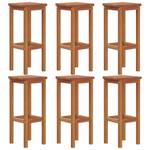 Barhocker 3115990 (6er Set) Braun - Massivholz - Holzart/Dekor - 30 x 74 x 30 cm