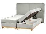 Boxspring Bett DYNASTY Grau - Hellgrau - Eiche Hell - Breite: 180 cm