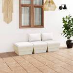 Garten-Lounge-Set (3-teilig) 3016490-4 Weiß - Holzwerkstoff - Holzart/Dekor - 60 x 30 x 60 cm