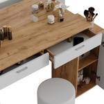 Schminktisch Regina 47735 Braun - Weiß - Holzwerkstoff - 130 x 88 x 40 cm