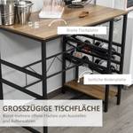 Bartisch-Set mit 2 Barhockern 835-215 Braun - Holzwerkstoff - 60 x 95 x 108 cm