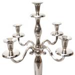 Kerzenleuchter D81 5-armig Silber - Metall - 42 x 80 x 42 cm
