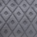 Plaid en flanelle à effet 3D Gris - Textile - 180 x 1 x 230 cm