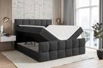 Boxspringbett RICAR-Z Schwarz - Breite: 140 cm - H3