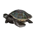 Tiffany Lampe tortue Marron - Verre - 19 x 10 x 28 cm