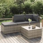 Garten-Lounge-Set 318676 (4-teilig) Grau - Metall - Polyrattan - 57 x 56 x 57 cm