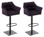 Tabouret de bar Damaso Lot de 2 Mauve - Noir