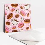 Selbstklebende Fliesen (9 St.) Donuts Pink - Kunststoff - 30 x 30 x 1 cm