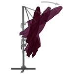 Ampelschirm mit Alu-Mast Rot - 300 x 258 cm