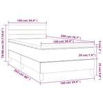 Boxspringbett 3017288-14 Dunkelbraun - 100 x 203 cm