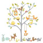 Waldtiere auf dem Baum Kunststoff - Textil - 69 x 147 x 147 cm