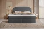 Boxspringbett ZEN mit Bettkasten Aschgrau - Grau - Breite: 140 cm - H3