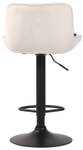 Tabouret de bar Lentini Lot de 2 Blanc crème