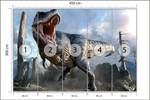 Fototapete DINOSAURIER Wolken Fels 3D 450 x 300 x 300 cm